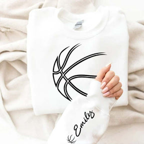 Personalized Basketball Silhouette Sweatshirt