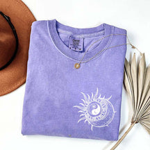 Boho Mystical Moon And Sun Yin Yang T-Shirt