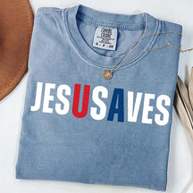 Comfort Colors Jesus Saves USA T-shirt