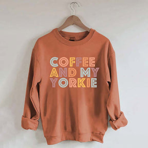 Coffee And Yorkies Dog Sweatshirt