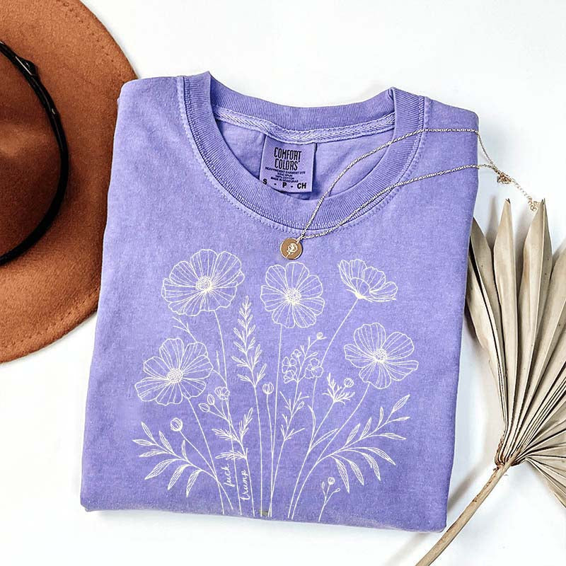 Comfort Color Flowers Lover GIfts T-Shirt