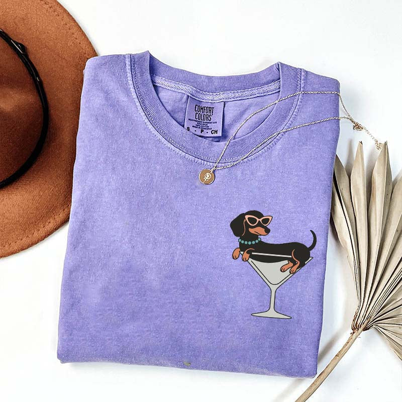 Weenies and Martinis Dachshund Weenie Tini T-Shirt