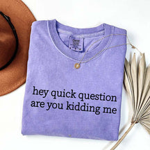 Hey Quick Question Are You Kidding Me Funny T-Shirt