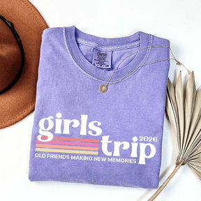 Custom Girls Trip Matching Friends Vacation T-Shirt