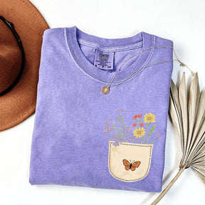 Wild Flowers Pocket Comfort Color T-Shirt