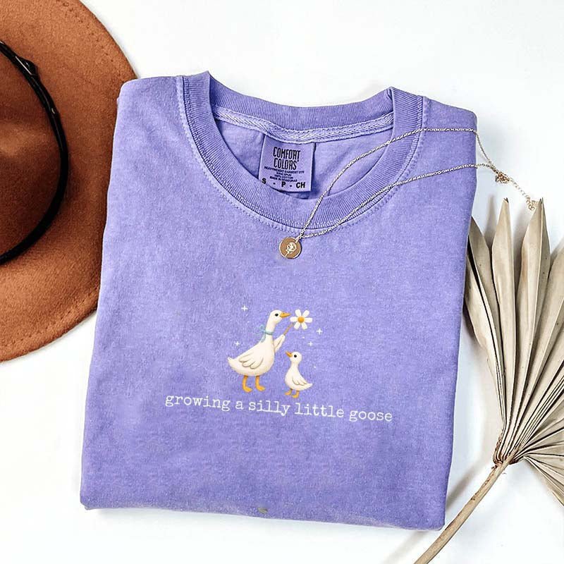 Growing A Silly Little Goose Pregnancy Announcement T-shirt
