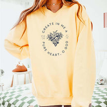 Create in me a pure heart Psalm Midweight Vintage Sweatshirt