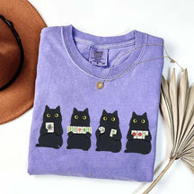 Mahjong Black Cat Game Night T-Shirt
