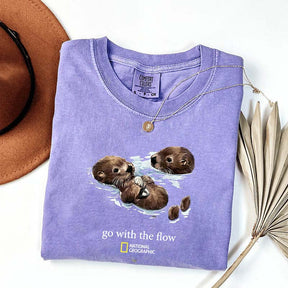 National Geographic Otters Go With The Flow T-Shirt