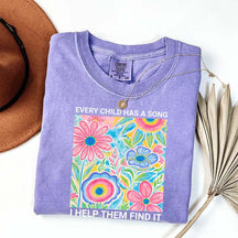 Music Teacher Appreciation Floral T-Shirt