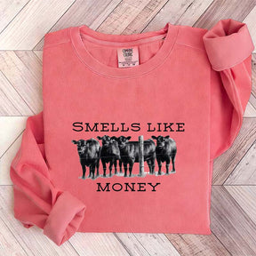 Smells Like Cattle Western Cow Sweatshirt