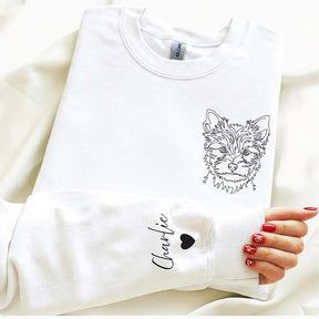 Custom Pet Portrait Line Art Sweatshirt
