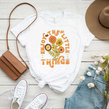 Enjoy The Little Things Orange Flower T-Shirt