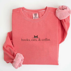 Books Cats & Coffee Sweatshirt