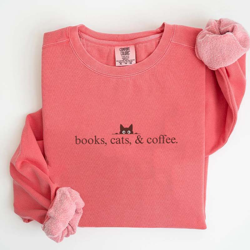 Books Cats & Coffee Sweatshirt