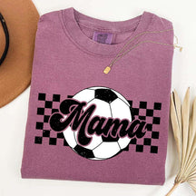 Checkered Mama Soccer Mama T-Shirt