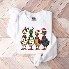 Funny Duck Christmas Lights Sweatshirt