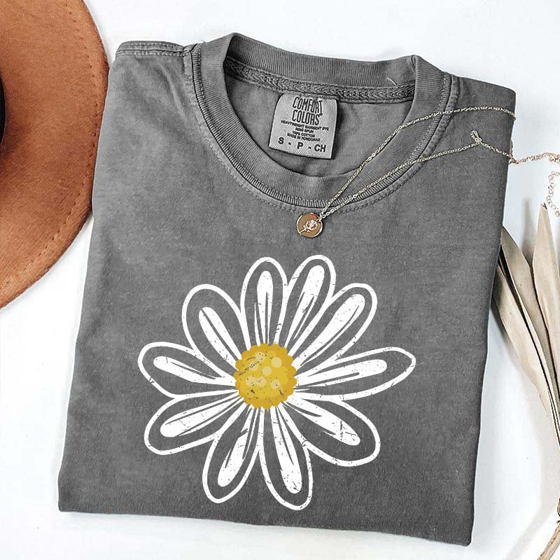 Daisy Flower Graphic Cute Summer T-Shirt