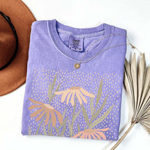 Boho Floral Abstract Botanical Aesthetic T-Shirt