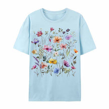 Boho Purple Floral Wildflowers T-Shirt