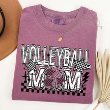 Checkered Volleyball Mom T-Shirt