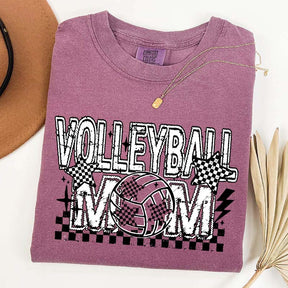 Checkered Volleyball Mom T-Shirt