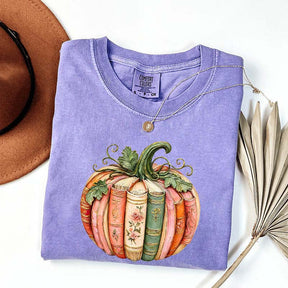 Comfort Colors Pumpkin Book Lover T-Shirt