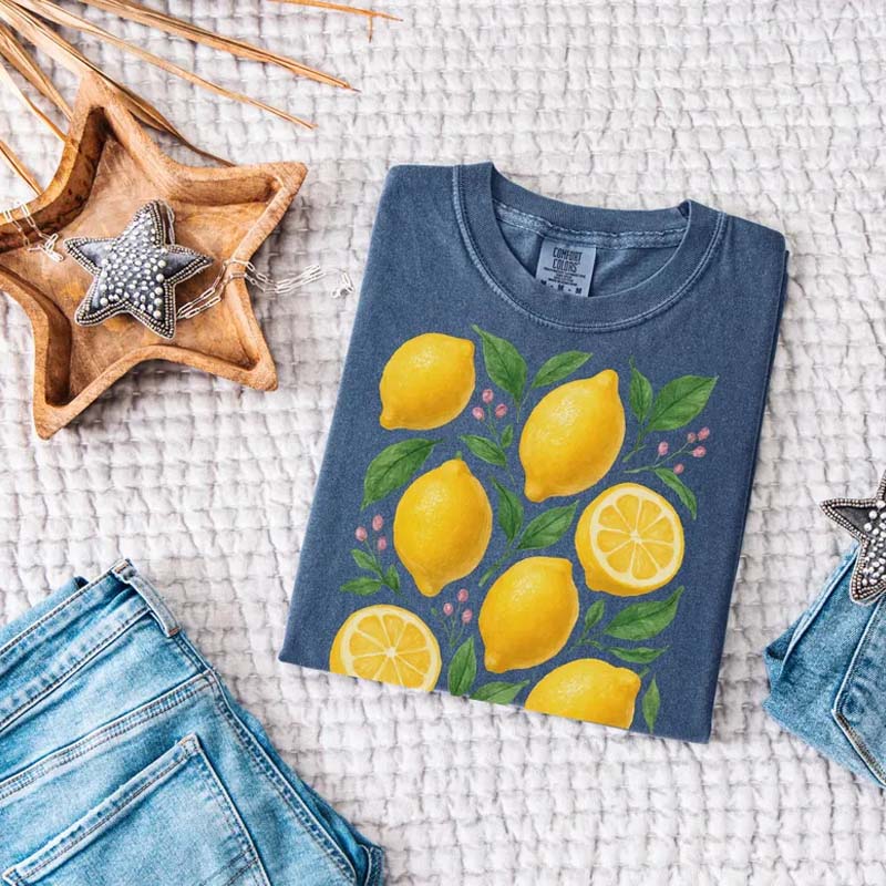 Retro Lemon Inspirational Refreshing T-Shirt