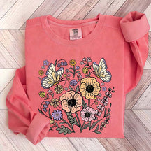 Vintage Floral Butterfly Sweatshirt