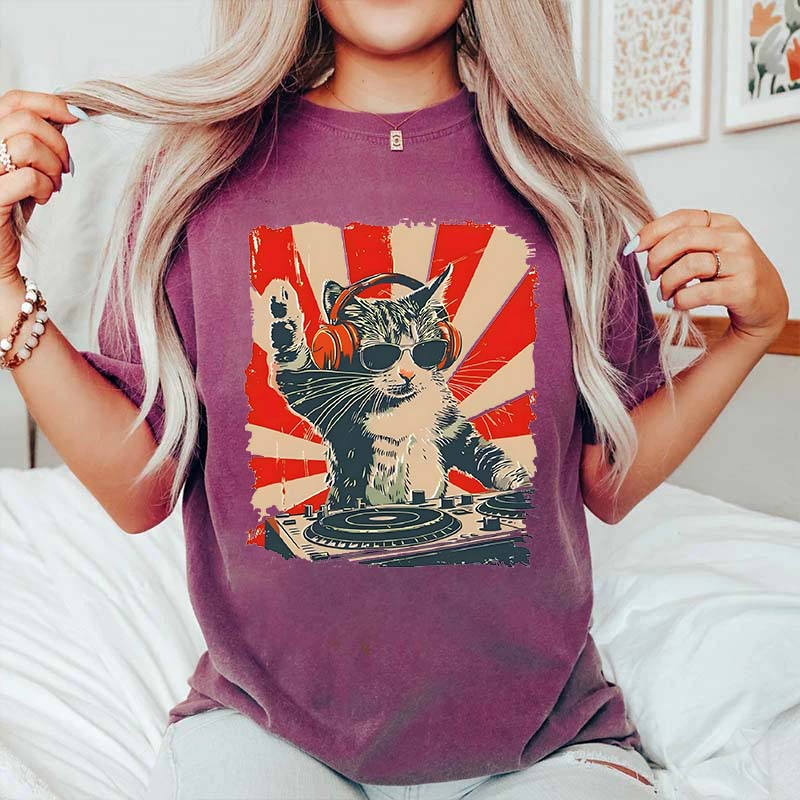 Cool DJ Cat T-Shirt