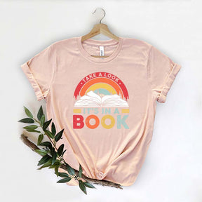 Take a Look it's in a Book Rainbow T-Shirt