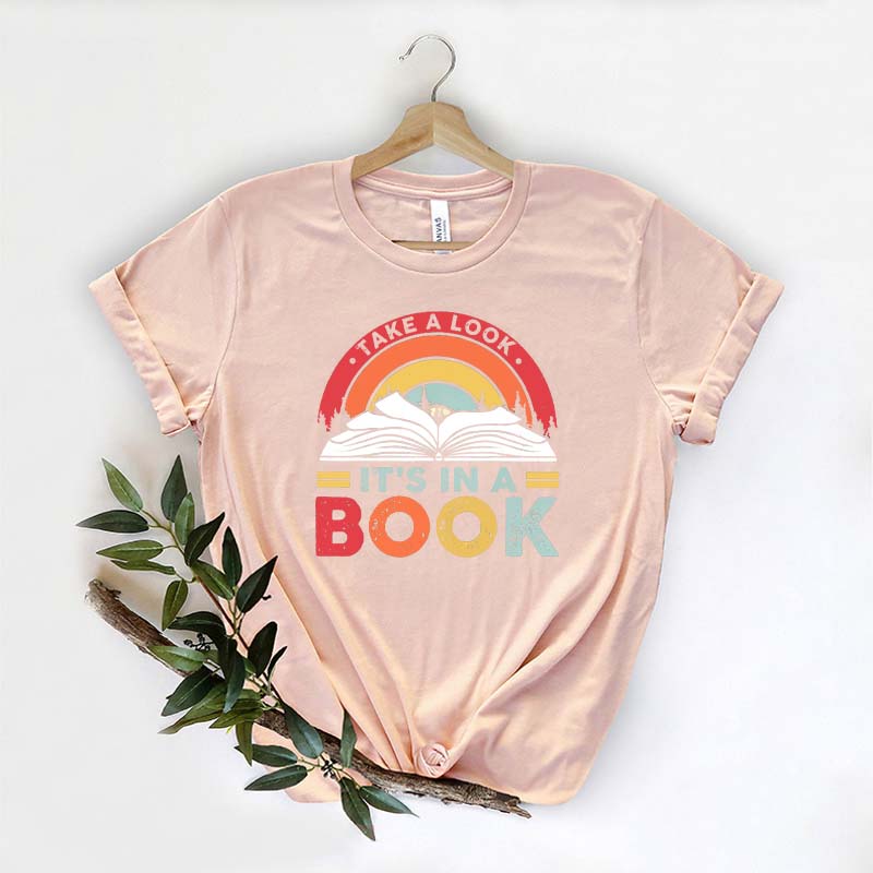 Take a Look it's in a Book Rainbow T-Shirt