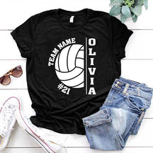 Personalized Volleyball Team Spirit Player T-Shirt