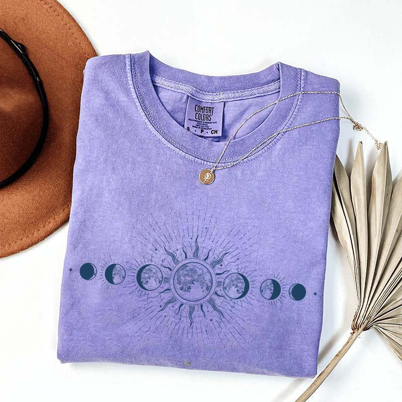 Celestial Comfort Colors Moon T-Shirt