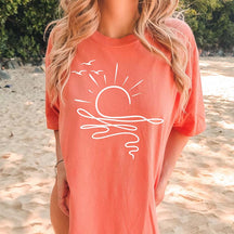 Boho Summer Sun Ocean T-Shirt
