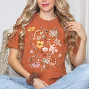 Pressed Flowers Vintage Nature Lover T-Shirt