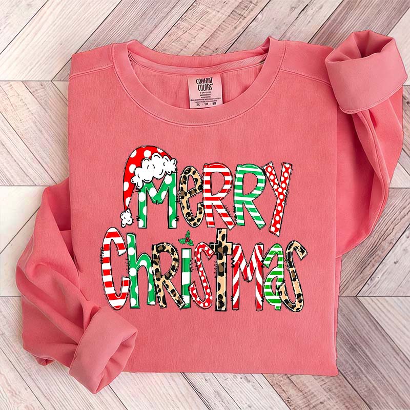 Womens Merry Christmas Cute Sweatshirt