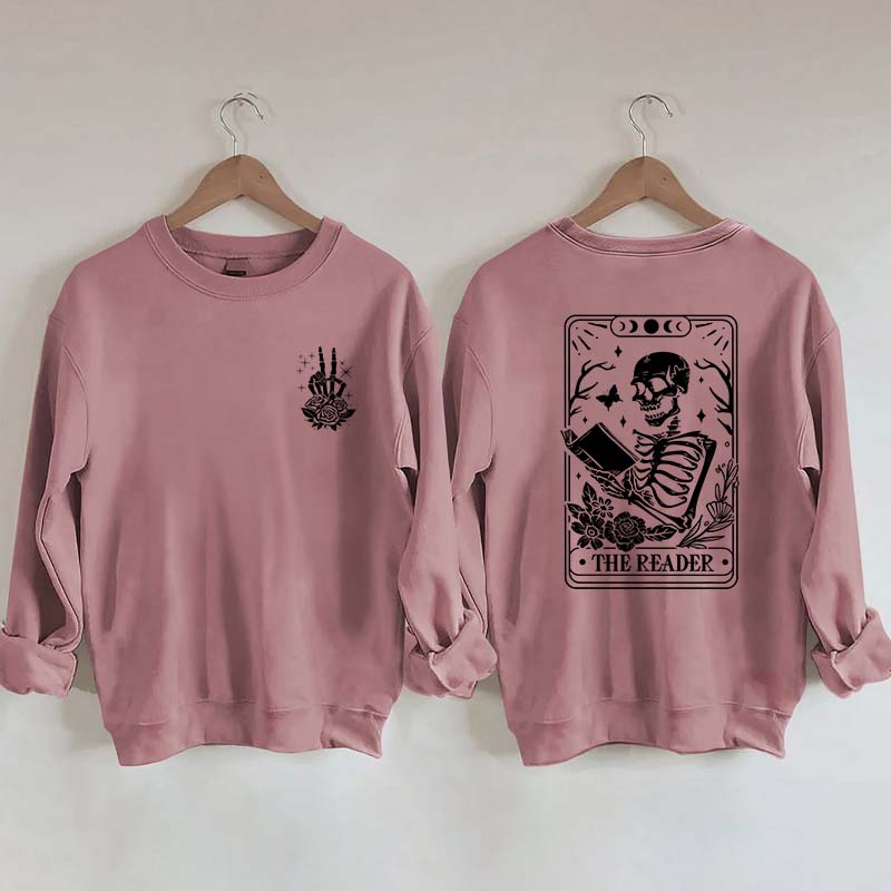 The Reader Tarot Card Front And Back Printing Sweatshirt