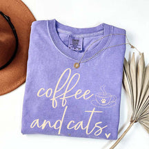 Minimalist Coffee and Cats T-Shirt
