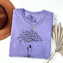 Jesus and Sheep Religious Women T-Shirt