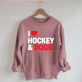 I Love Hockey & Dogs Sweatshirt