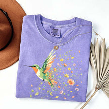 Hummingbird Wildflower Botanical Nature T-Shirt