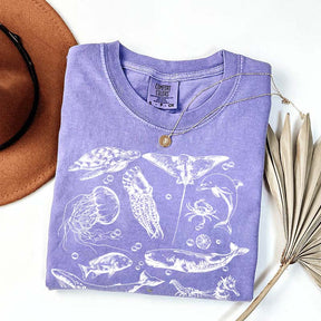Sea Animals 90s Vintage Style T-Shirt