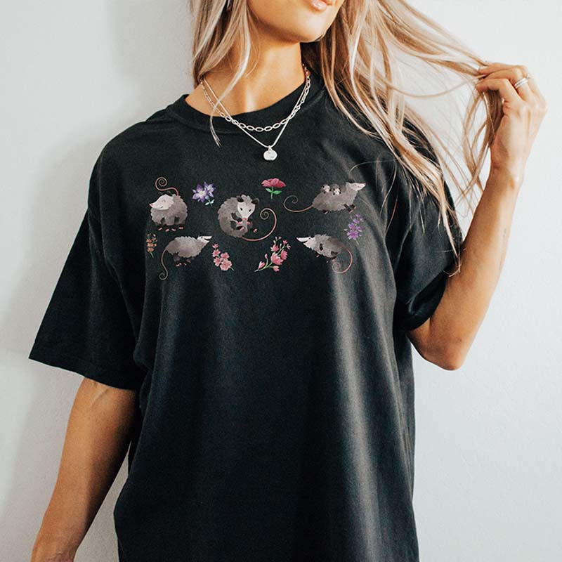 Comfort Colors Floral Possum T-Shirt