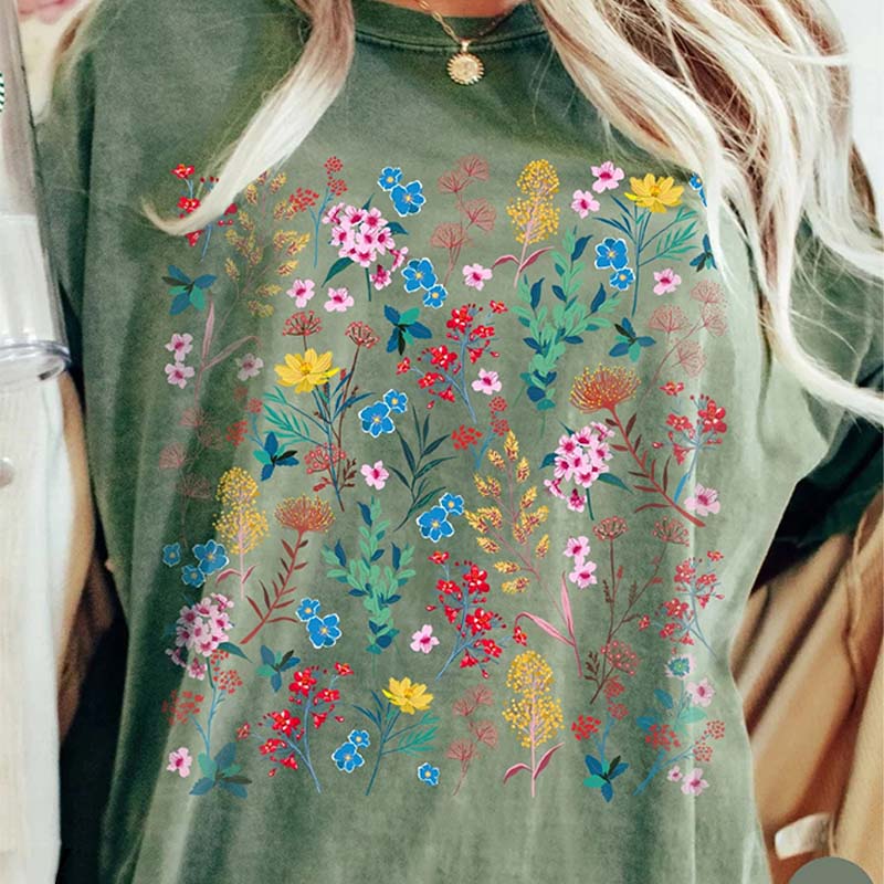 Wildflower Rainbow Floral Best Friend T-Shirt