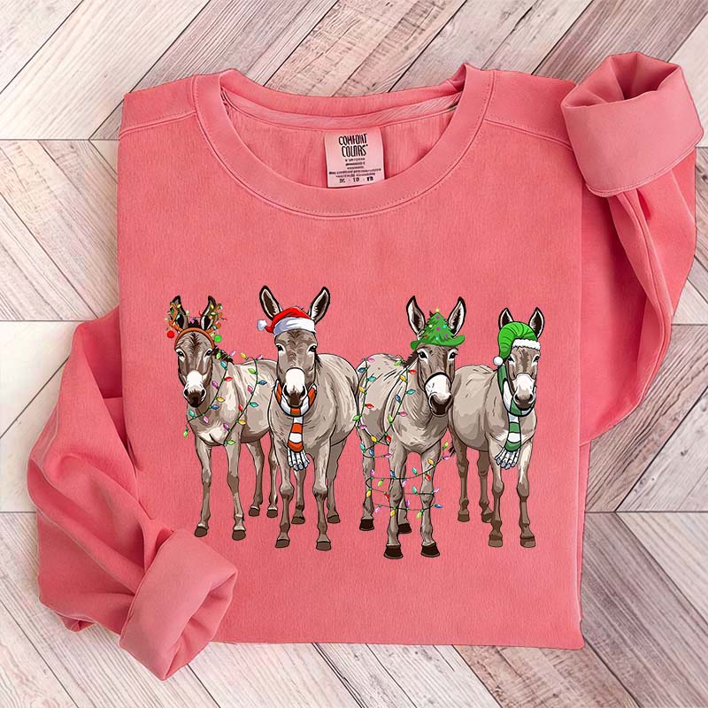 Christmas Donkey Lights Sweatshirt