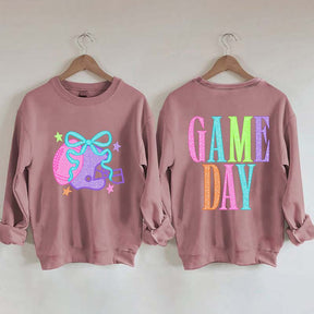 School Spirit Football Printed Sweatshirt