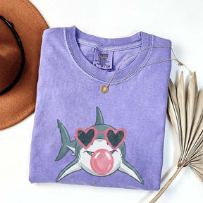 Shark Blowing Bubble Comfort Colors T-Shirt