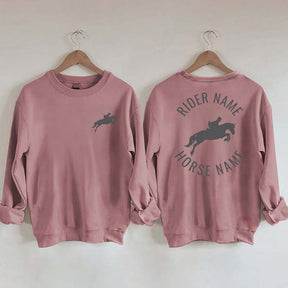 Personalized Equestrian Name Horse Horseback Riding Sweatshirt