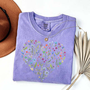 Wildflower Heart Graphic T-Shirt